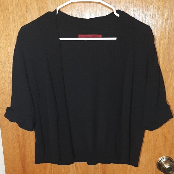 Love Scarlett Black Knit Cardigan with Crew Neck - Picture 1 of 8
